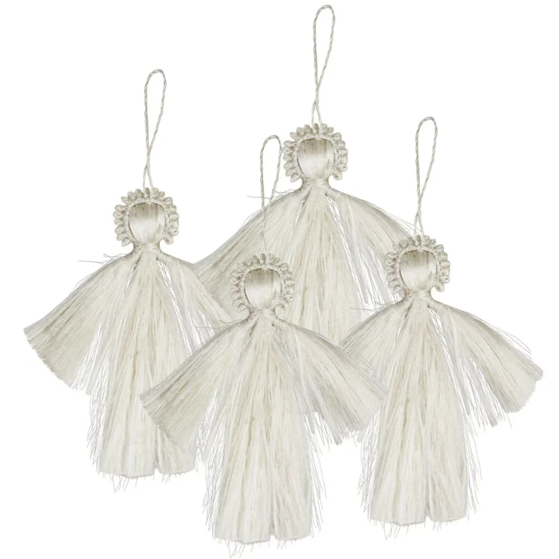 Hänge Juteängel Vilma Offwhite 4-pack