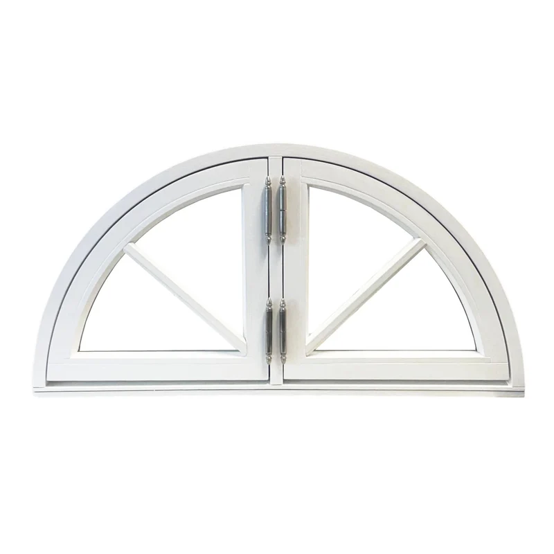 Halvmånefönster vitt 1000x500 öppningsbart isolerglas