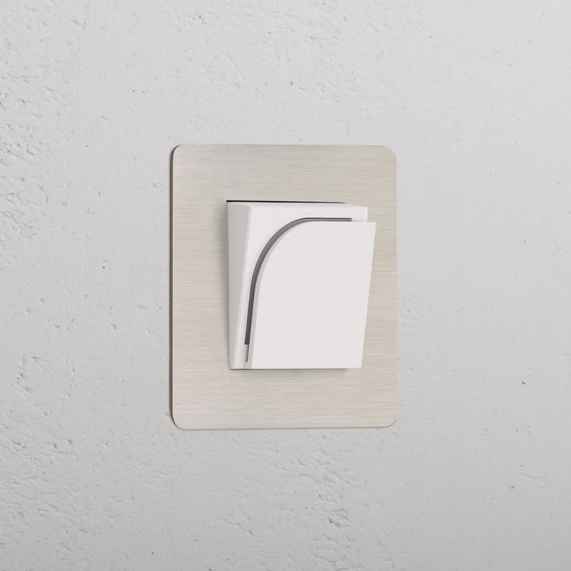 Kew Single Hotel Key Card Switch – Satin Nickel | White