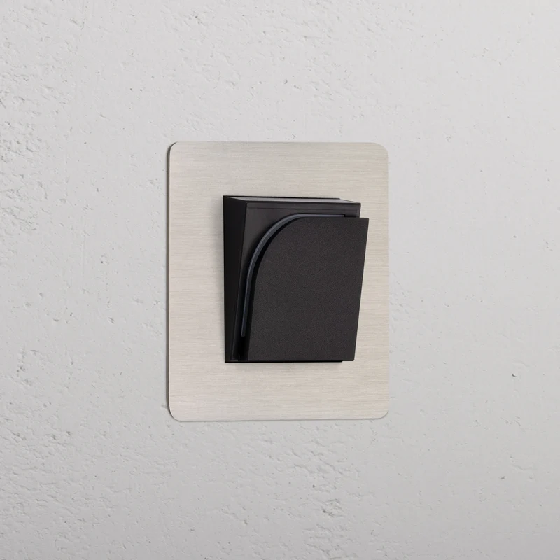 Kew Single Hotel Key Card Switch – Satin Nickel | Black