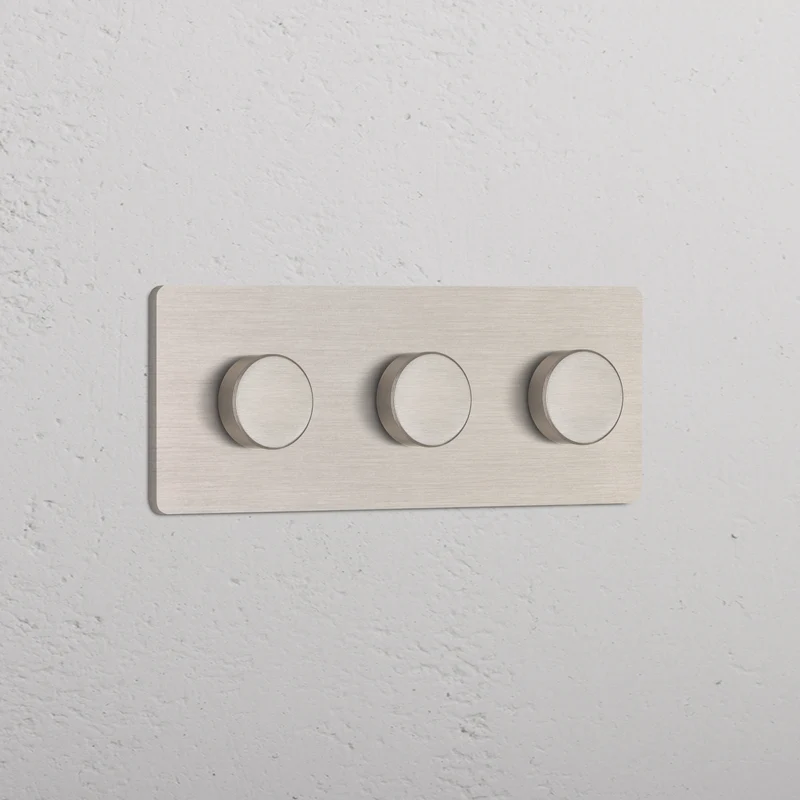 Grove Triple 3x Dimmer Switch – Satin Nickel