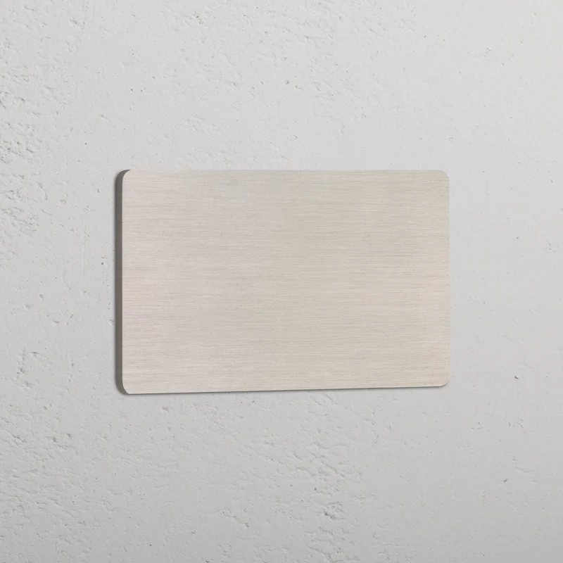 Grove Double Blank Plate – Satin Nickel