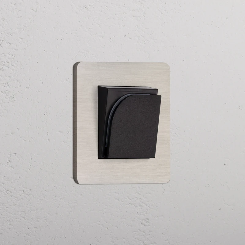 Grove Single Hotel Key Card Switch – Satin Nickel | Black