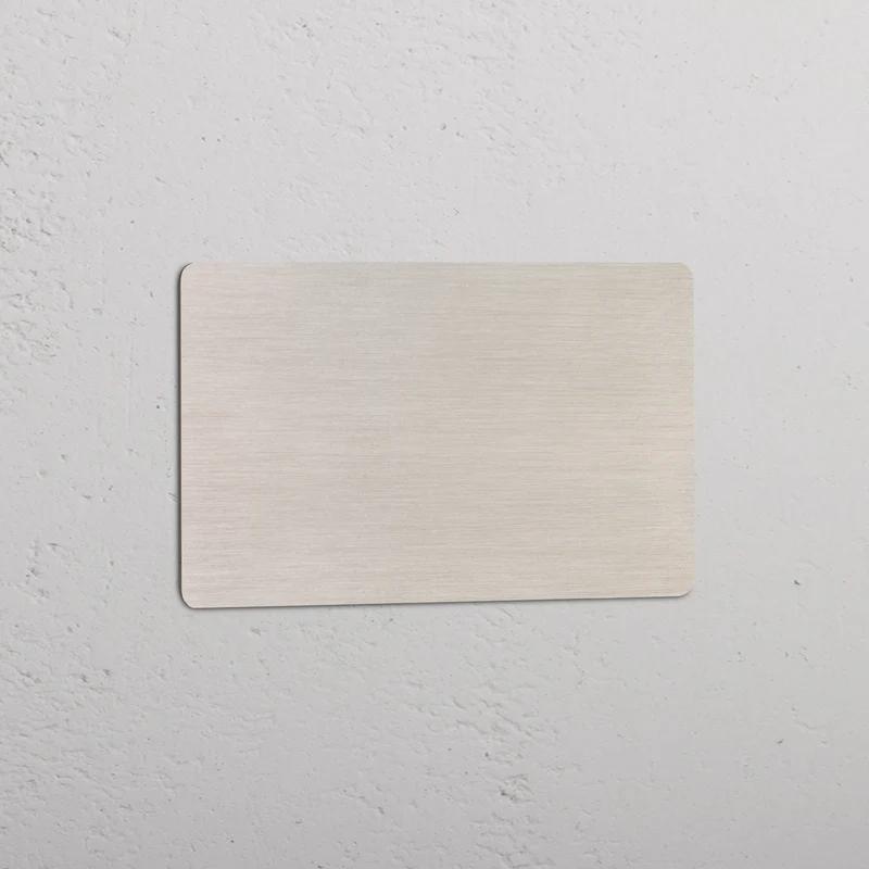 Kew Double Blank Plate – Satin Nickel
