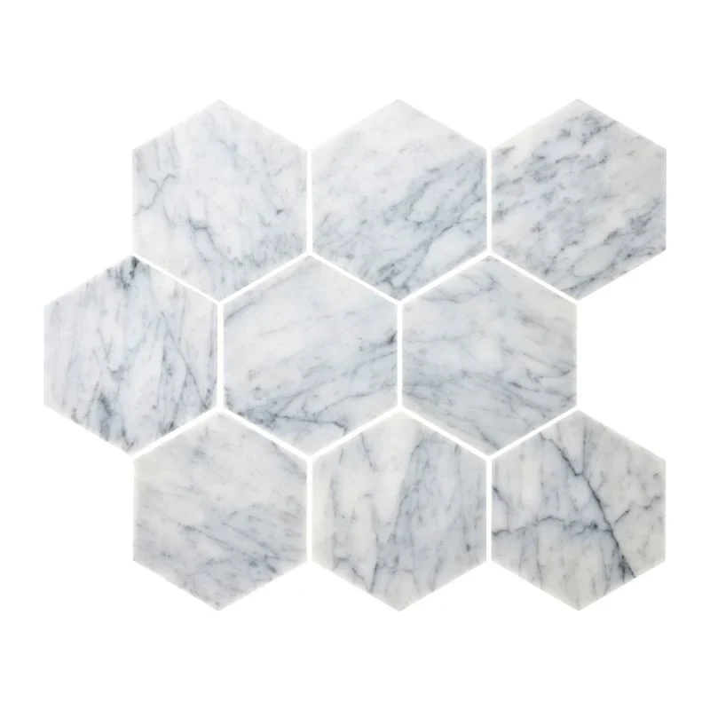 Marmor Bianco Carrara Hexagon 10x11,5 cm
