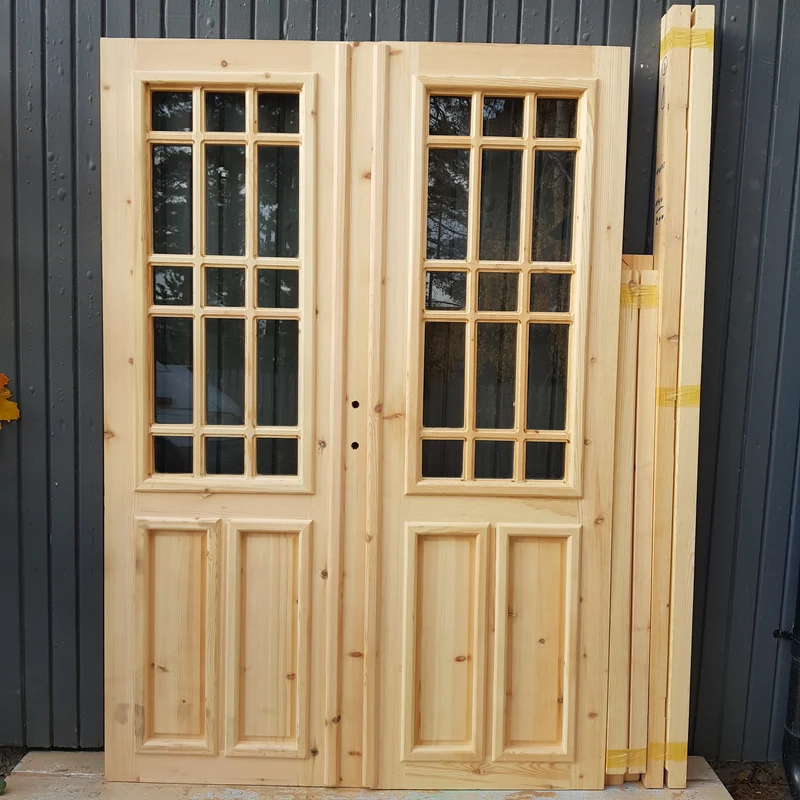 ART 741 Nytillverkad pardörr i gammal stil
