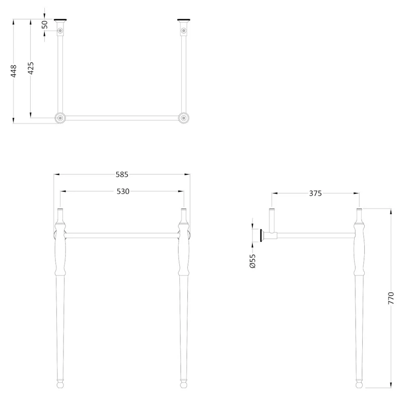 Handfat Burlington Guild 62 cm inkl. ställning