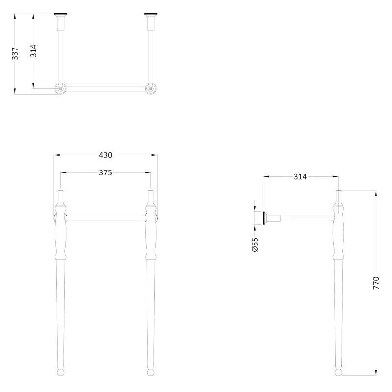 Handfat Burlington Guild 45 cm inkl. ställning