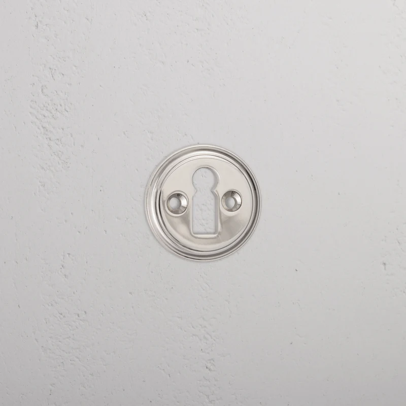 Canning Rosette für Buntbartschloss - Polished Nickel