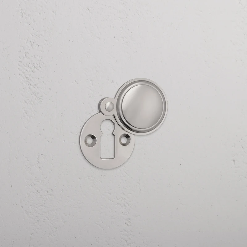 Canning Schlüsselrosette mit Abdeckung - Polished Nickel