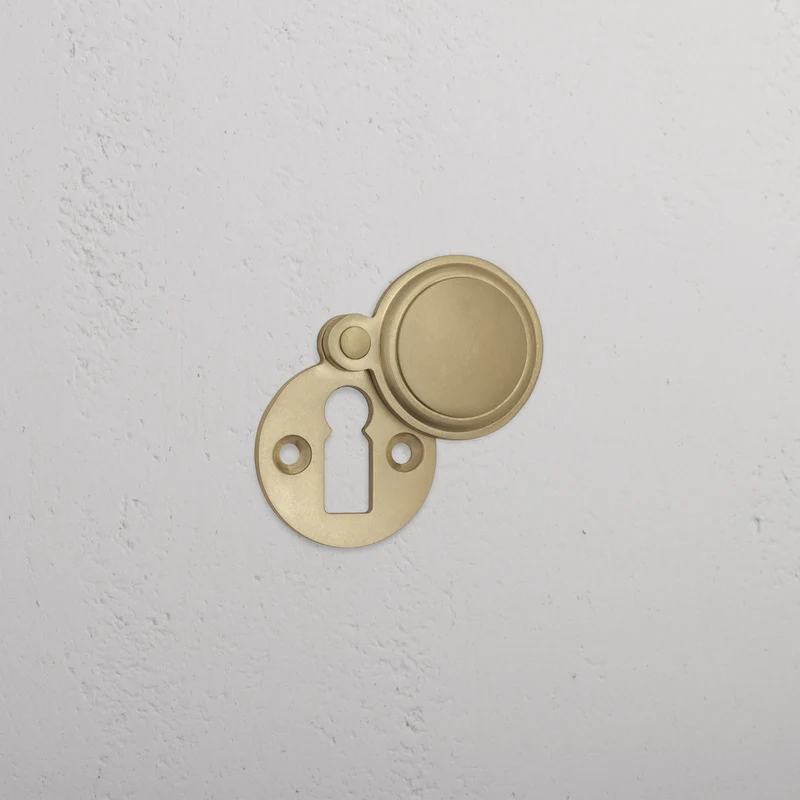 Canning Schlüsselrosette mit Abdeckung - Antique Brass