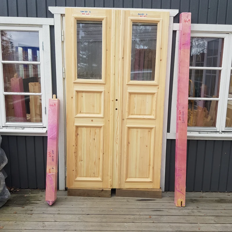 ART 449 Nytillverkad pardörr i gammal stil