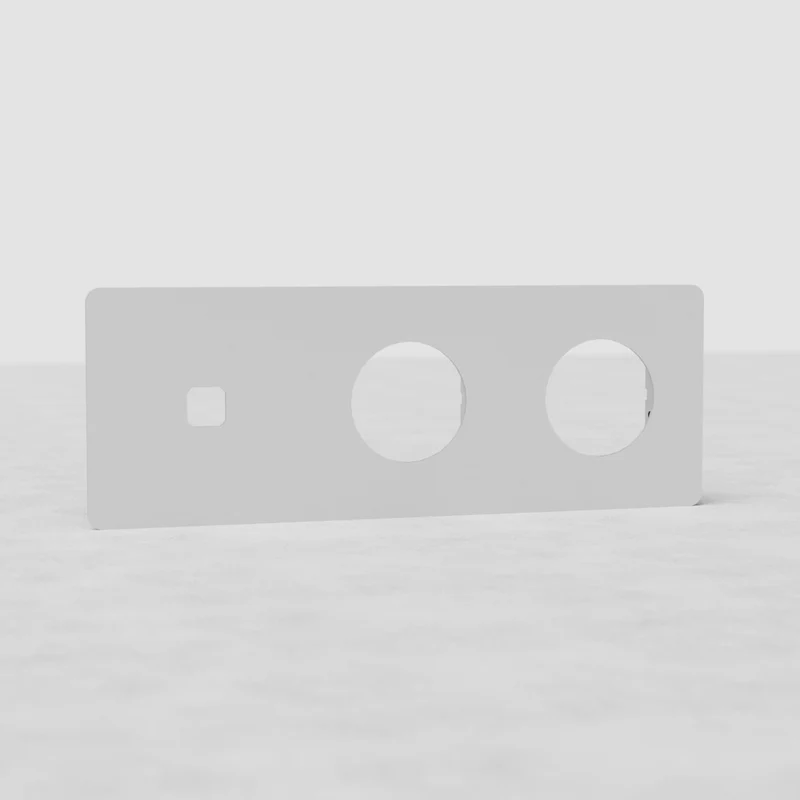 Kew Triple 1x Switch & 2x Socket Plate - Paintable
