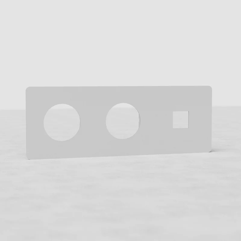 Kew Triple 1x Keystone & 2x Socket Plate - Paintable