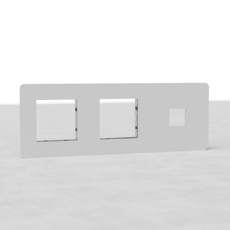 Kew Triple 1x Keystone & 2x 45mm Module Plate - Paintable
