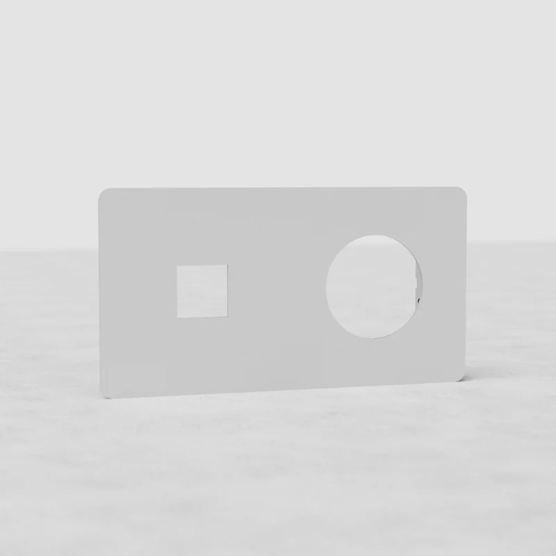 Kew Double 1x Keystone & 1x Socket Plate - Paintable