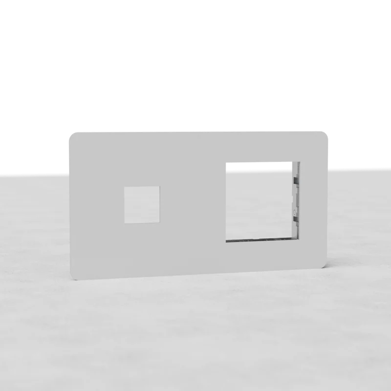 Kew Double 1x Keystone & 1x 45mm Module Plate - Paintable