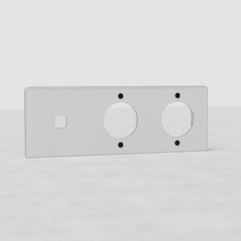 Kew Triple 1x Switch & 2x Socket Plate - Clear | Black