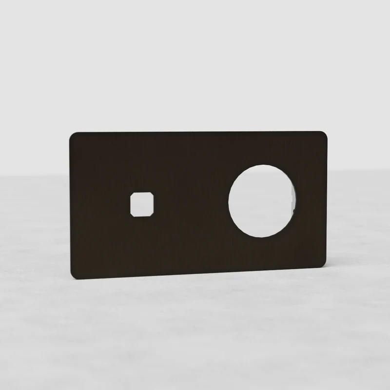 Kew Double 1x Switch & 1x Socket Plate - Bronze