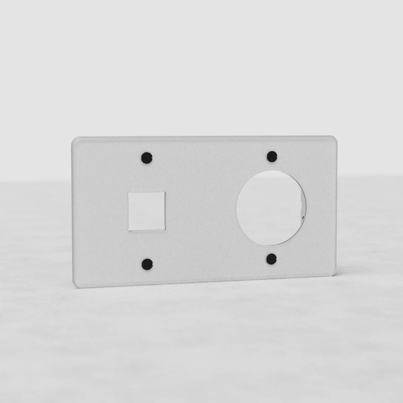 Kew Double 1x Keystone & 1x Socket Plate - Clear | Black
