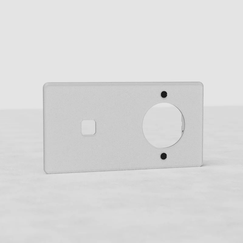 Kew Double 1x Switch & 1x Socket Plate - Clear | Black