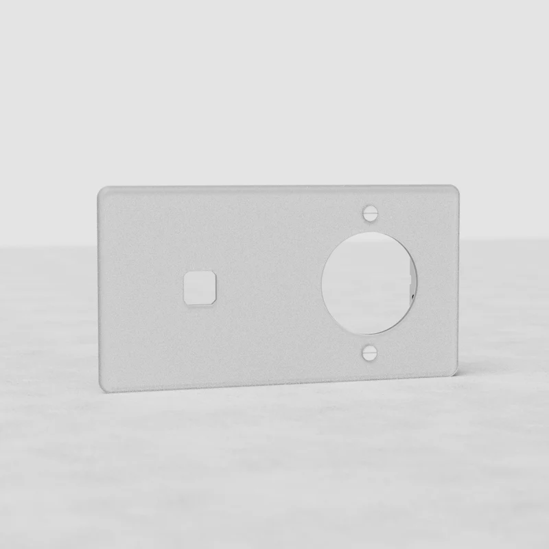 Kew Double 1x Switch & 1x Socket Plate - Clear | White