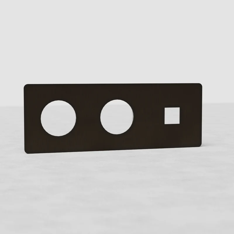Kew Triple 1x Keystone & 2x Socket Plate - Bronze