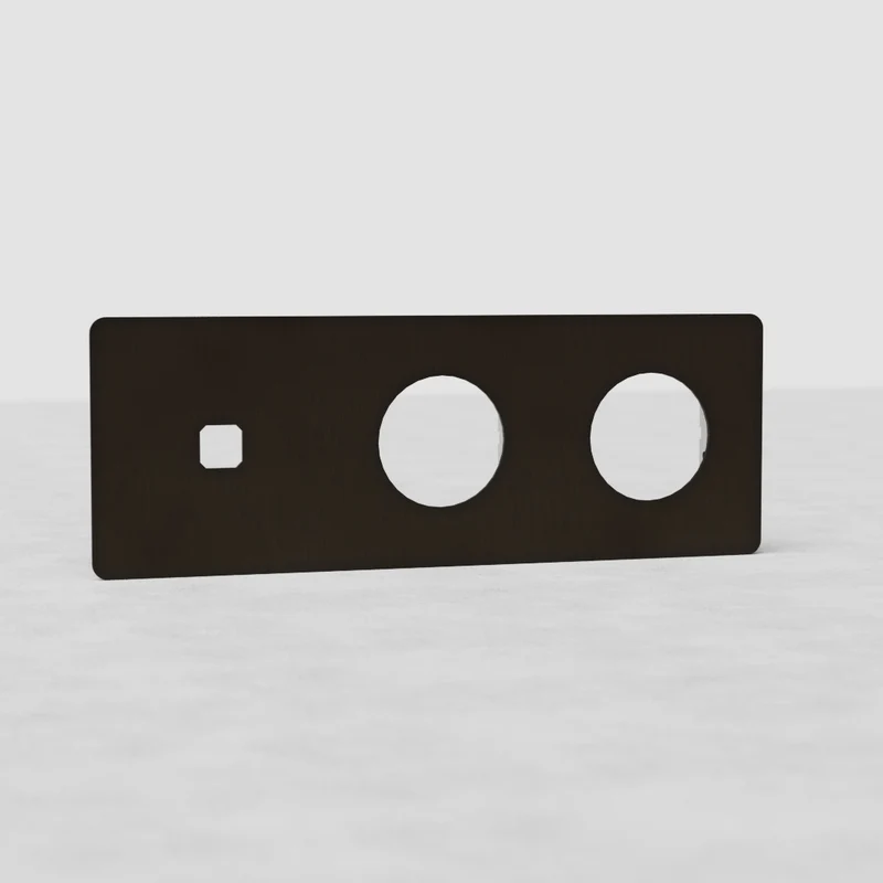 Kew Triple 1x Switch & 2x Socket Plate - Bronze