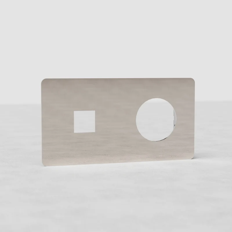 Kew Double 1x Keystone & 1x Socket Plate - Polished Nickel