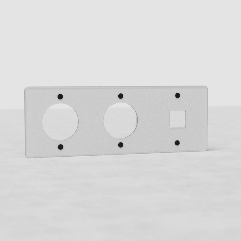 Kew Triple 1x Keystone & 2x Socket Plate - Clear | Black