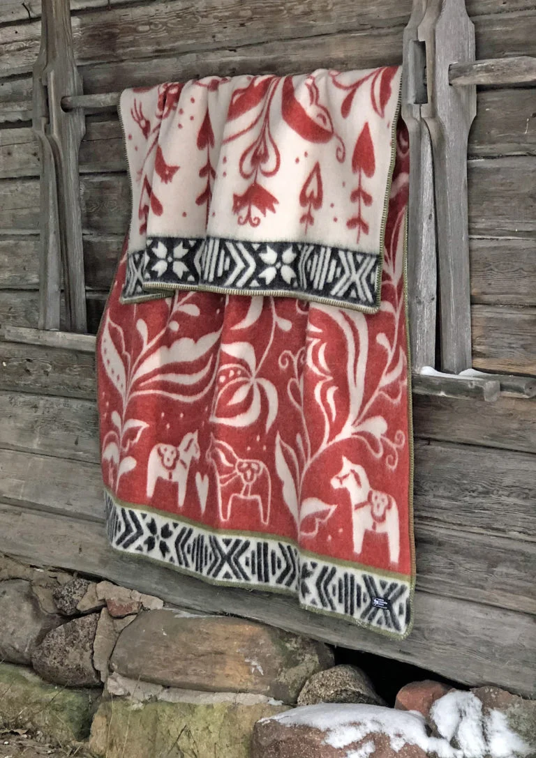 Dalarna röd ullfilt
