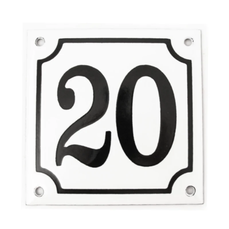 Husnummer emalj 20