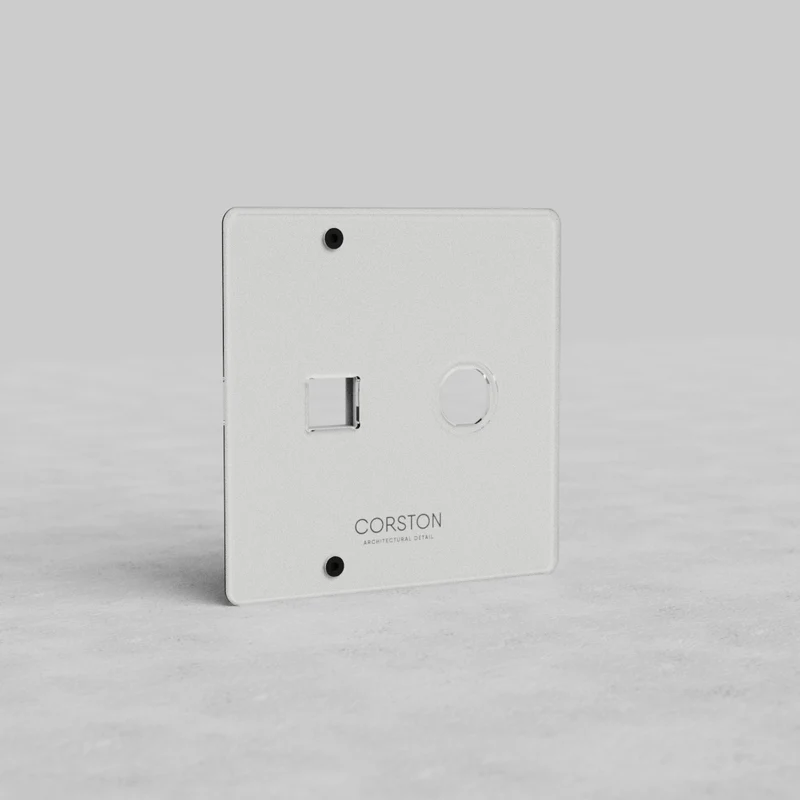 Kew 2G Switch & Keystone Plate - Clear