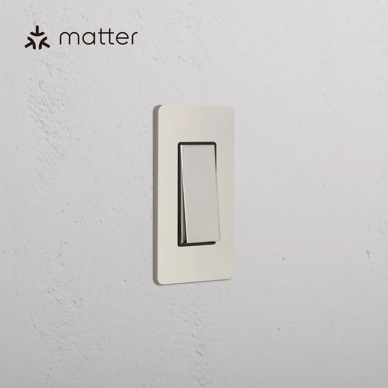 Grove 1G Smart Retractive Rocker Switch - Polished Nickel Black