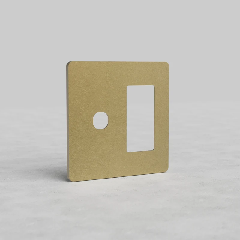 Grove 2G Switch & Outlet Plate - Antique Brass