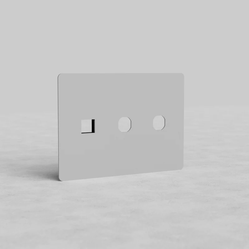 Kew 3G 2x Switch & Keystone Plate - Paintable