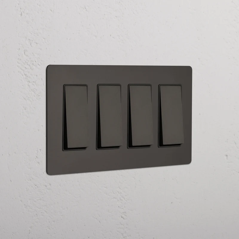 Kew 4G Rocker Switch - Bronze Black
