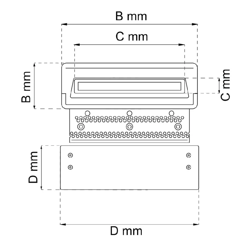 Brevinkast m bakl 4S 60-64 nickel