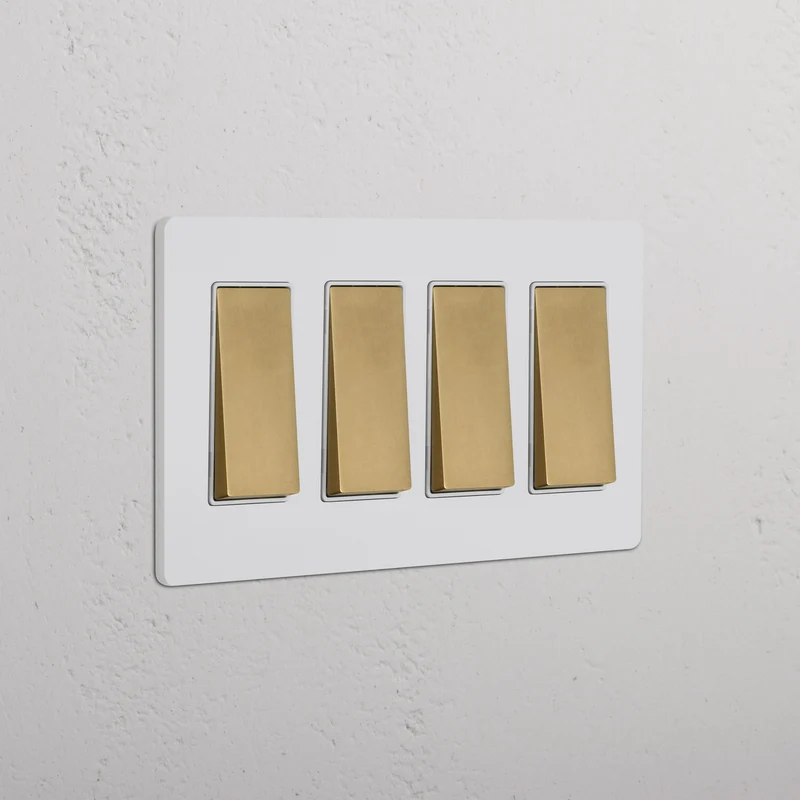 Grove 4G Rocker Switch – Paintable Antique Brass | White