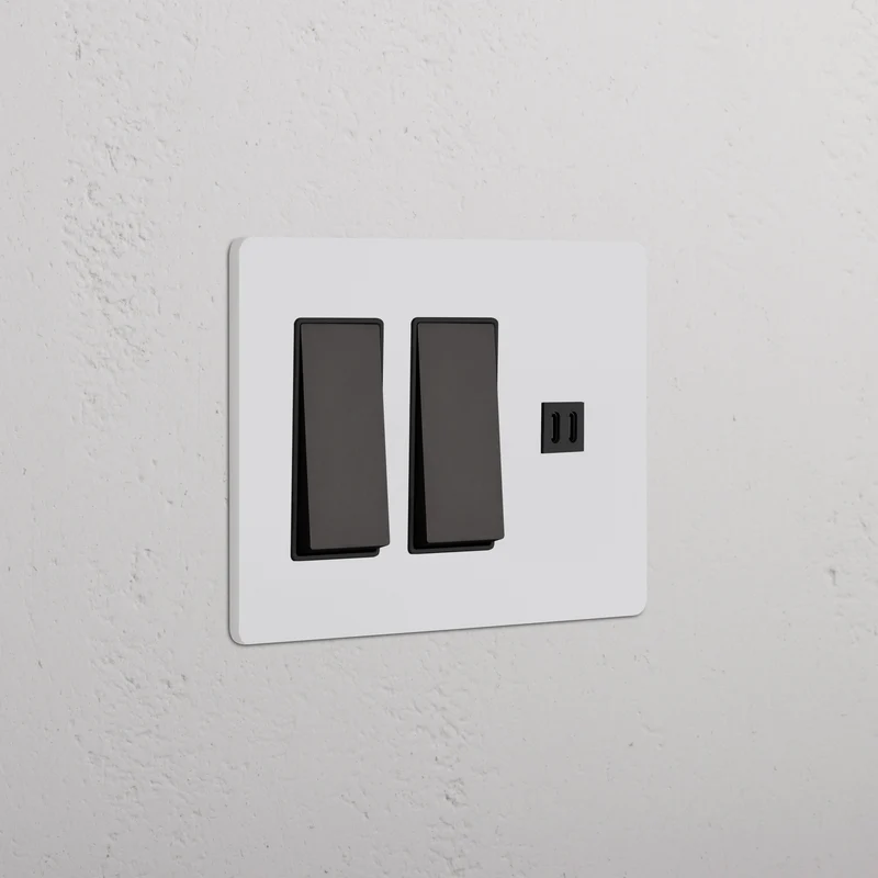 Grove 3G 2x Rocker Switch & Fast Charge USB – Paintable Bronze | Black
