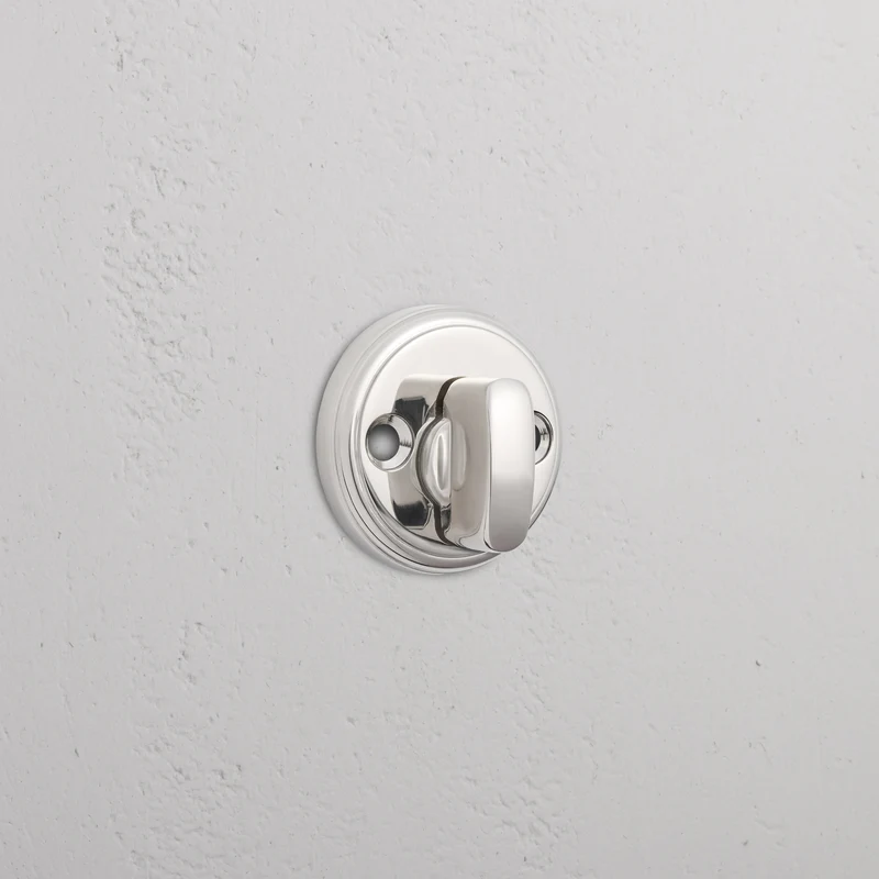 Canning Privacy Deadbolt Set - Polished Nickel