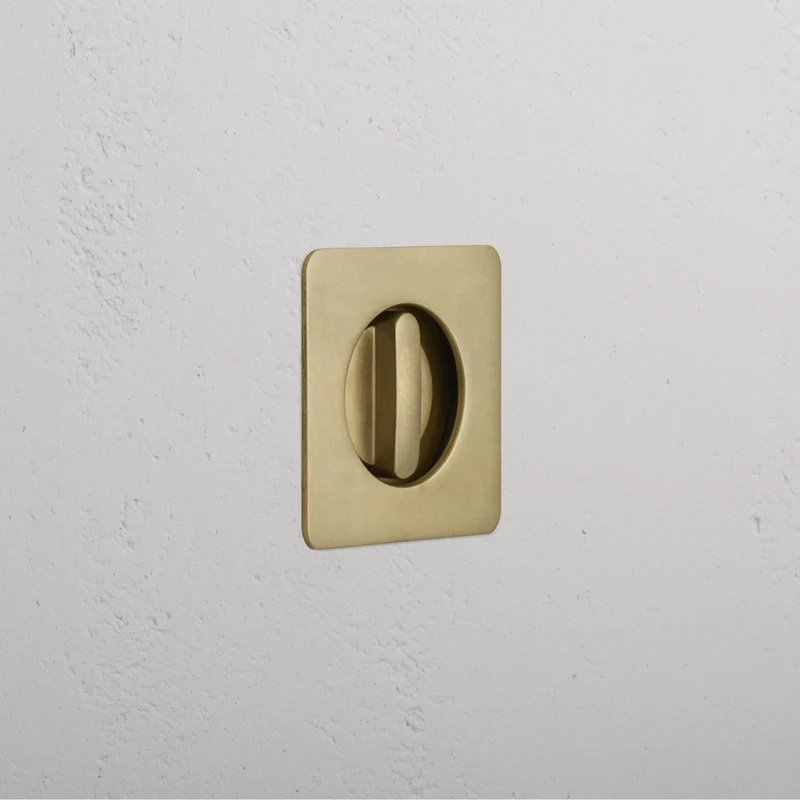 Regent Recessed Deadbolt Set - Antique Brass