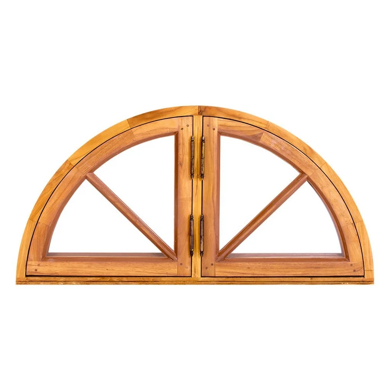 Halvmånefönster teak 1000x500 öppningsbart isolerglas