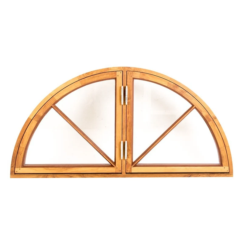 Halvmånefönster teak 1430x710 öppningsbart isolerglas