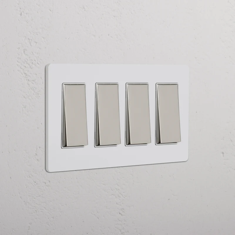 Grove 4G Rocker Switch – Paintable Polished Nickel | White