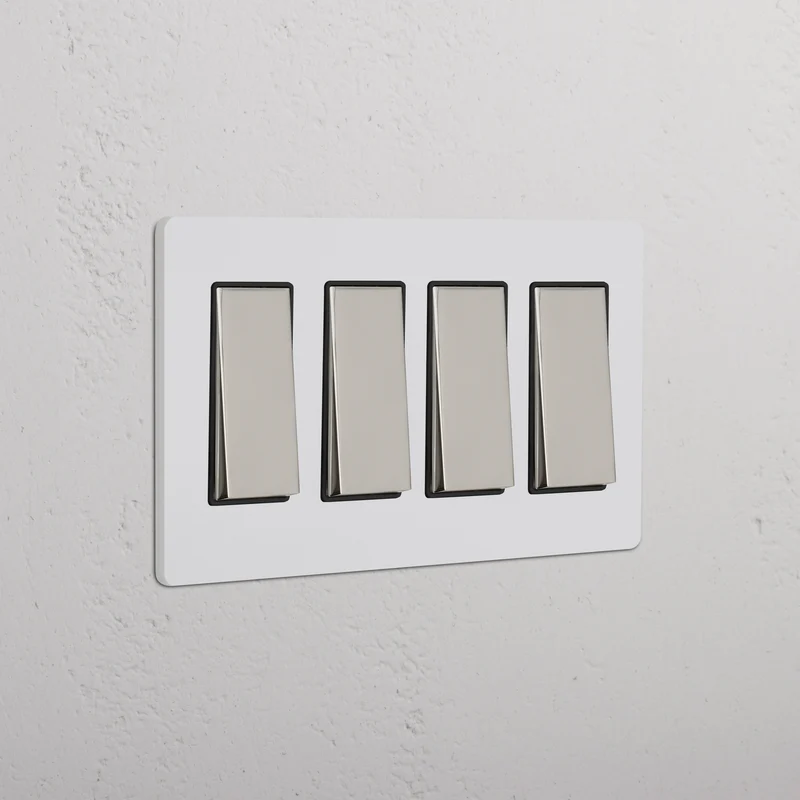 Grove 4G Rocker Switch – Paintable Polished Nickel | Black