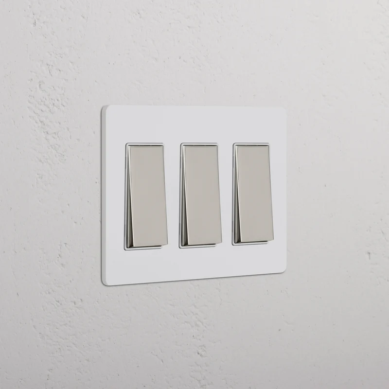 Grove 3G Rocker Switch – Paintable Polished Nickel | White