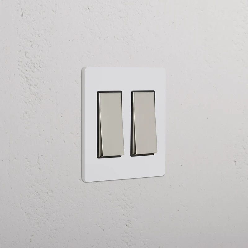Grove 2G Rocker Switch – Paintable Polished Nickel | Black