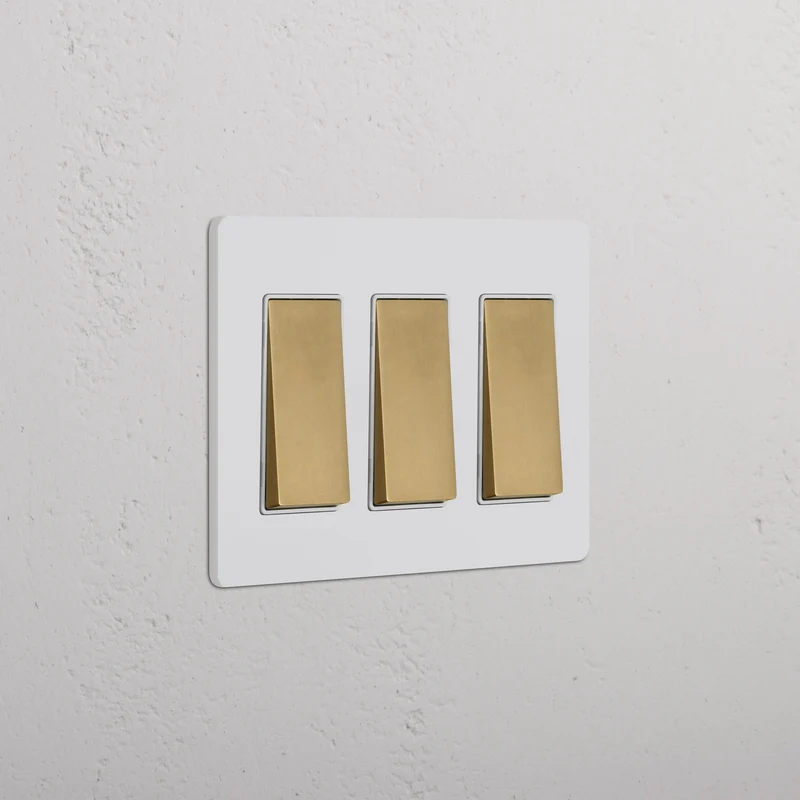 Grove 3G Rocker Switch – Paintable Antique Brass | White