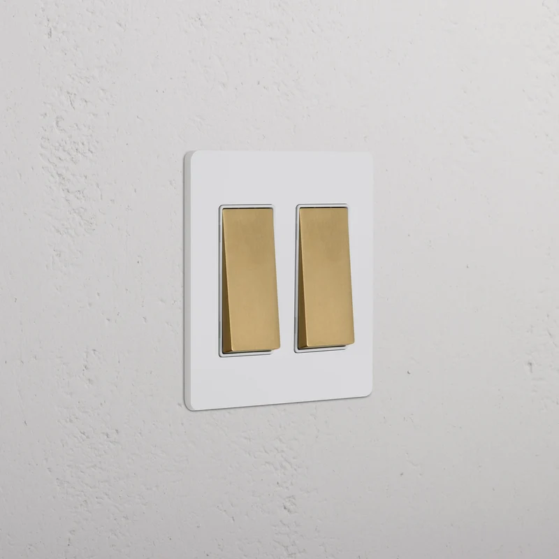 Grove 2G Rocker Switch – Paintable Antique Brass | White